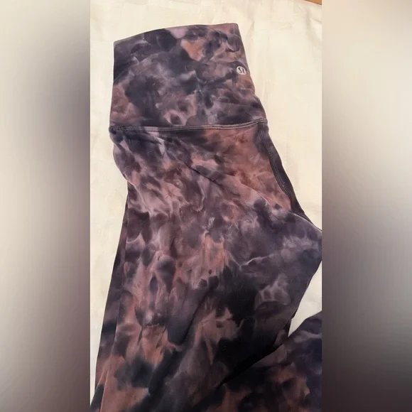 Lululemon Align Pant 25" *Diamond Dye Graphite Grey Pink Pastel size 6 - Picture 6 of 9